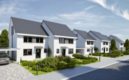 Straßenansicht Doppelhäuser Projektentwicklung "Am Golfplatz" In Warnemünde / Diedrichshagen