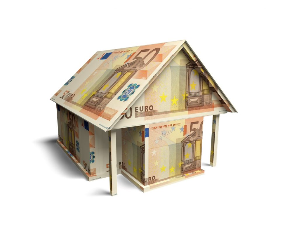 Haus aus 50 Euro Scheinen