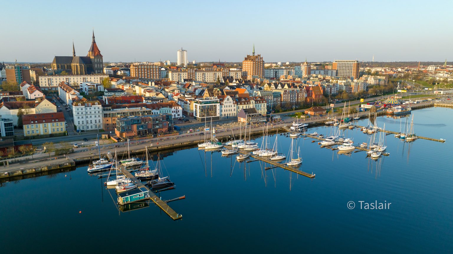 Rostock Stadthafen aus der Luft